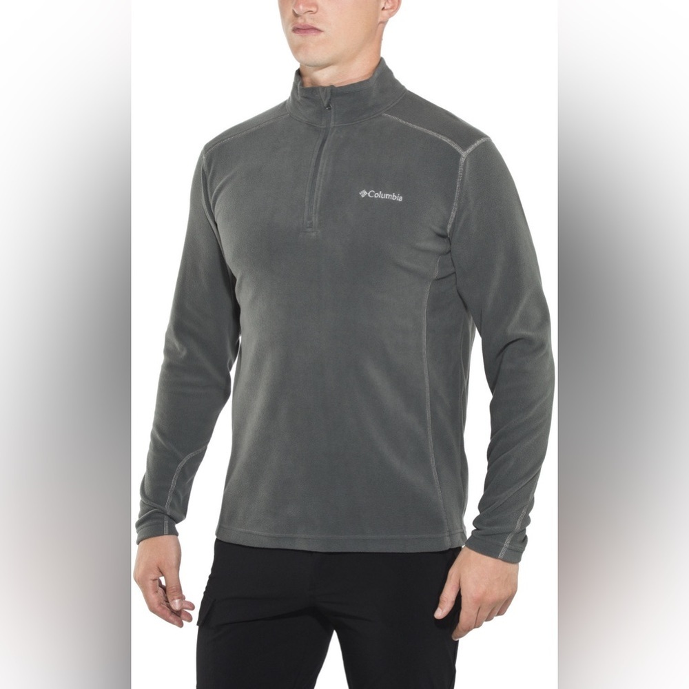 Columbia Gray Fleece Quarter Zip Pullover Athletic Outdoorcore Men’s Medium